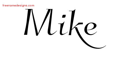 Elegant Name Tattoo Designs Mike Free Graphic