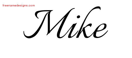 Calligraphic Name Tattoo Designs Mike Free Graphic
