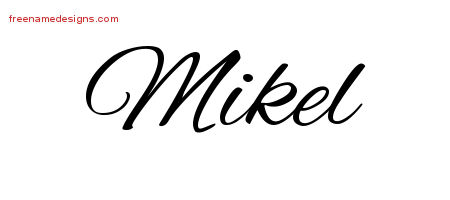 Cursive Name Tattoo Designs Mikel Free Graphic