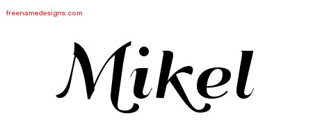 Art Deco Name Tattoo Designs Mikel Graphic Download