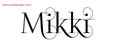 Decorated Name Tattoo Designs Mikki Free