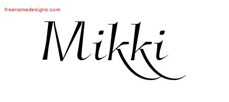Elegant Name Tattoo Designs Mikki Free Graphic