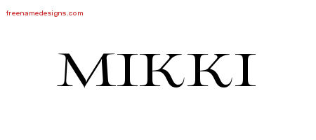 Flourishes Name Tattoo Designs Mikki Printable