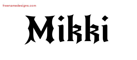 Gothic Name Tattoo Designs Mikki Free Graphic