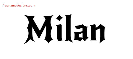 Gothic Name Tattoo Designs Milan Download Free