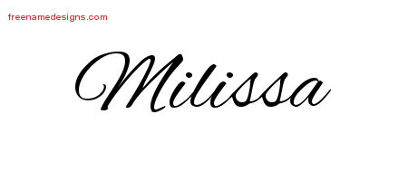 Cursive Name Tattoo Designs Milissa Download Free