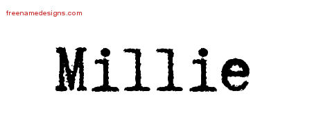 Typewriter Name Tattoo Designs Millie Free Download