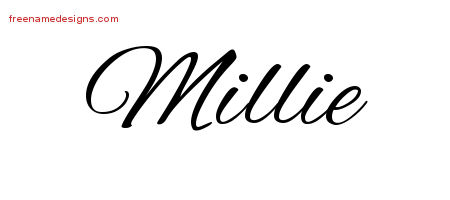 Cursive Name Tattoo Designs Millie Download Free