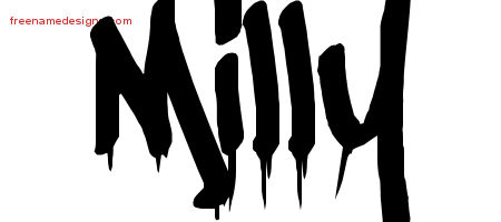 Graffiti Name Tattoo Designs Milly Free Lettering