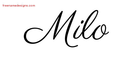 Classic Name Tattoo Designs Milo Printable