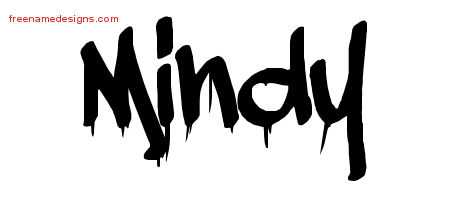 Graffiti Name Tattoo Designs Mindy Free Lettering