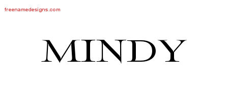 Flourishes Name Tattoo Designs Mindy Printable
