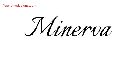 Calligraphic Name Tattoo Designs Minerva Download Free