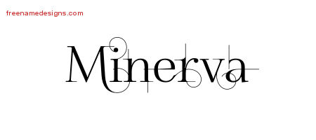 Decorated Name Tattoo Designs Minerva Free