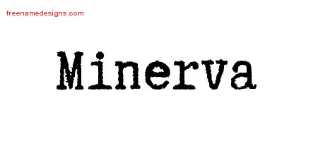 Typewriter Name Tattoo Designs Minerva Free Download
