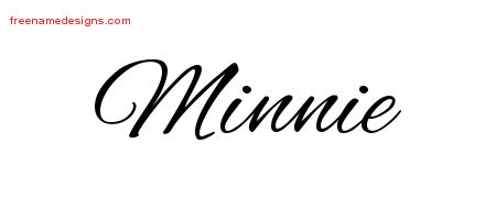 Cursive Name Tattoo Designs Minnie Download Free