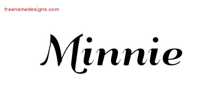 Art Deco Name Tattoo Designs Minnie Printable