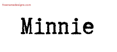 Typewriter Name Tattoo Designs Minnie Free Download