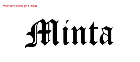 Blackletter Name Tattoo Designs Minta Graphic Download