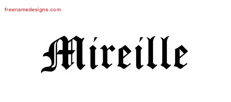 Blackletter Name Tattoo Designs Mireille Graphic Download