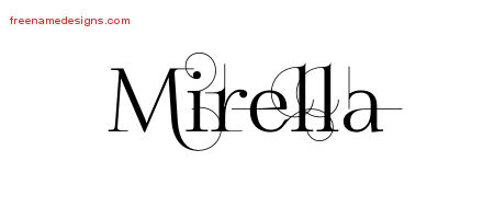 Decorated Name Tattoo Designs Mirella Free
