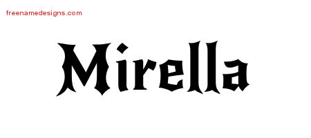 Gothic Name Tattoo Designs Mirella Free Graphic