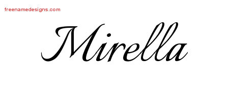 Calligraphic Name Tattoo Designs Mirella Download Free