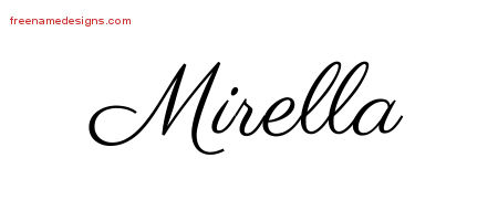 Classic Name Tattoo Designs Mirella Graphic Download