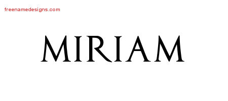 Regal Victorian Name Tattoo Designs Miriam Graphic Download