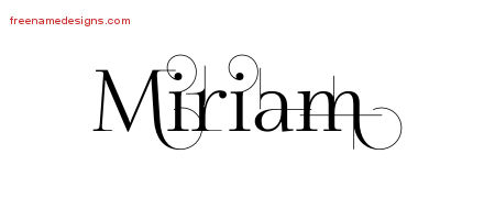 Decorated Name Tattoo Designs Miriam Free