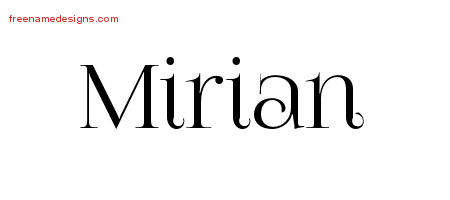 Vintage Name Tattoo Designs Mirian Free Download