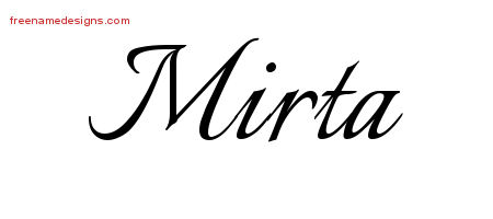 Calligraphic Name Tattoo Designs Mirta Download Free