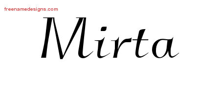Elegant Name Tattoo Designs Mirta Free Graphic
