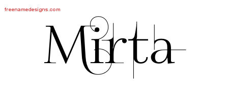 Decorated Name Tattoo Designs Mirta Free