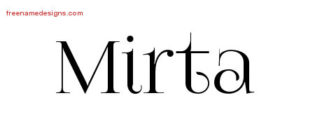 Vintage Name Tattoo Designs Mirta Free Download
