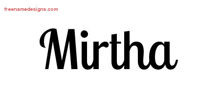 Handwritten Name Tattoo Designs Mirtha Free Download