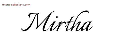 Calligraphic Name Tattoo Designs Mirtha Download Free