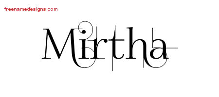 Decorated Name Tattoo Designs Mirtha Free