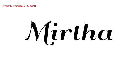Art Deco Name Tattoo Designs Mirtha Printable