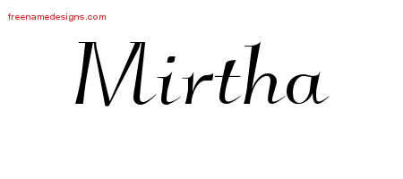 Elegant Name Tattoo Designs Mirtha Free Graphic