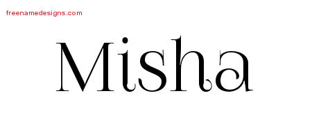 Vintage Name Tattoo Designs Misha Free Download