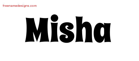 Groovy Name Tattoo Designs Misha Free Lettering