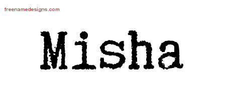 Typewriter Name Tattoo Designs Misha Free Download