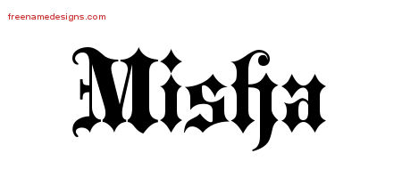 Old English Name Tattoo Designs Misha Free