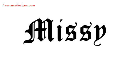 Blackletter Name Tattoo Designs Missy Graphic Download