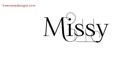 Decorated Name Tattoo Designs Missy Free