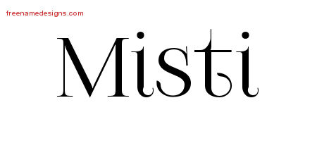 Vintage Name Tattoo Designs Misti Free Download