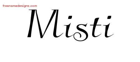 Elegant Name Tattoo Designs Misti Free Graphic