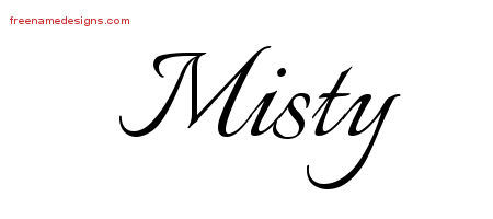 Calligraphic Name Tattoo Designs Misty Download Free