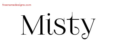 Vintage Name Tattoo Designs Misty Free Download